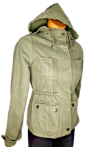 Prince &amp; Fox Hooded Coat Jacket Women&#39;s Small Green Long Sleeve Demure G... - $246.90 MXN