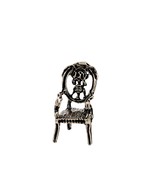 Vintage Silver Signed 800 Italy AR handmade Carved Armchair Figure Minia... - $742.33 MXN