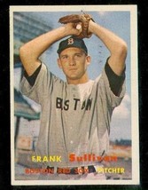 Vintage 1957 Topps Baseball Card #21 Frank Sullivan Boston Red Sox Pitcher - £7.90 GBP