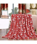 Noble House Plush Holiday Christmas Throw Blanket Red Reindeer - $299.63 MXN