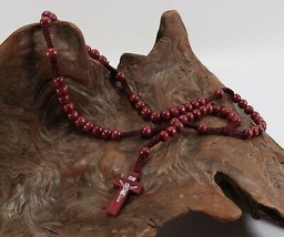 Vintage INRI Crucifix Catholic Jesus Christian Cross Pendant Rosary Neck... - $16.00 CAD