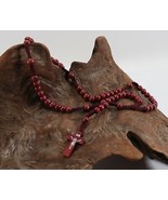 Vintage INRI Crucifix Catholic Jesus Christian Cross Pendant Rosary Neck... - $225.05 MXN