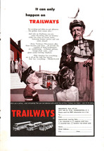 Vintage 1960s Trailways Bus Lines Print Ad It Can Only Happen On Trailways - £11.64 GBP