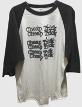 $150 Cheap Trick Vintage 90s White Black Raglan 3/4 Sleeve Alore USA T-Shirt XL - $155.64