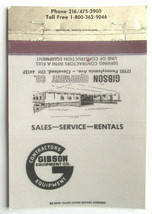 Gibson Equipment Co. for Contractors - Cleveland, Ohio 40 Strike Matchbook Cover - £1.56 GBP