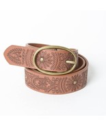 Camel Stitched Belt with Oval Buckle - $20.37 CAD