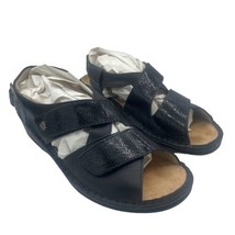 FINN COMFORT Womens Shoes JERSEY BUGGY Sandals Black Leather US 9 / 40 - $34.99