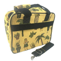  Tiki Mug Drinks Hula Girl Embroidered Tapestry Canvas Shoulder Strap Bag Tote - £21.65 GBP