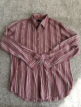Calvin Klein Men&#39;s Size XL  Striped Long Sleeve Button Down Shirt - $272.78 MXN
