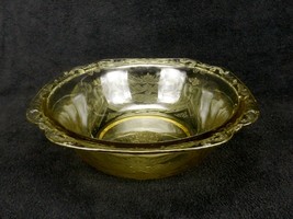 Federal Glass Fruit Bowl, Madrid Pattern, Yellow Depression Glass, Scallop Rim - £21.93 GBP