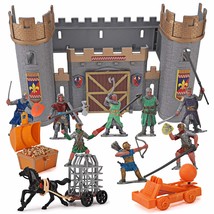 Medieval Castle Kingdom Knights Action Figure Toy Army Playset with Castle, Figu - £31.37 GBP