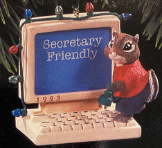 Hallmark Keepsake Christmas Ornament Secretary Friendly Computer QX593-2... - $4.79