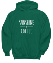 Funny Hoodie Sunshine &amp; Coffee Green-H  - £27.93 GBP