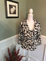 NEW GAP Women’s Floral Print Ruffle Wrap Blouse Size Medium NWT - $39.59