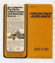 Frontier Airlines Ticket Jacket Gate 8 Red - £14.12 GBP