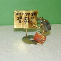 Metal Nuts &amp; Bolts Sculpture Cool Frog Mathmatics Professor Teacher Stea... - £15.49 GBP