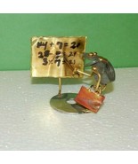 Metal Nuts &amp; Bolts Sculpture Cool Frog Mathmatics Professor Teacher Stea... - £15.53 GBP