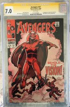 Avengers #57 (1968) CGC 7.0; White pages; 1st Vision; Stan Lee signed (SS) - £1,359.96 GBP