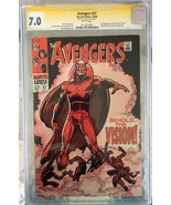 Avengers #57 (1968) CGC 7.0; White pages; 1st Vision; Stan Lee signed (SS) - £1,355.54 GBP