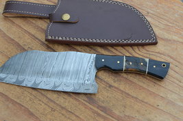 vintage real handmade damascus kitchen/hunting cleaver 5613 - £35.35 GBP