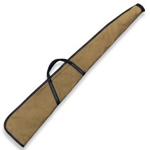 Vintage Weather Shield Canvas Rifle/Shotgun Soft Case 51” Tan Faux Leather Trim - £24.00 GBP