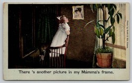 Young Girl Mourns Her Mother Another Picture In My Mamma&#39;s Frame Postcar... - $11.95