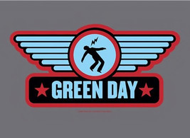 Green Day Poster Flag Blue Wings Logo - £14.14 GBP