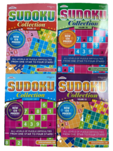 NEW Lot 4 Large Print Sudoku Puzzle Books by Kappa 128 pages each book - £14.38 GBP