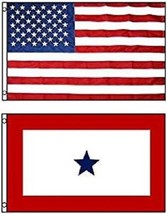 3x5 USA American Flag &amp; Military 1 Service Star Flag 3&#39; x 5&#39; WHOLESALE LOT Flags - £13.28 GBP