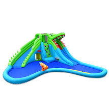 Inflatable Crocodile Style Water Slide Upgraded Kids Bounce Castle with 780W Bl - £620.35 GBP