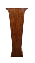 Antique Style Wooden Urn Pedestal Column w/ Brass Urn Crest Inlay 49” image 8