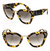 Prada Ornate 10T Bead Embellishment PR10TS Blonde Havana Runway Cat Sunglasses - £196.44 GBP