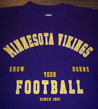 MINNESOTA VIKINGS NFL FOOTBALL  Show Your Horns T-Shirt MENS MEDIUM NEW - $19.80