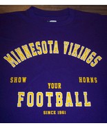MINNESOTA VIKINGS NFL FOOTBALL  Show Your Horns T-Shirt MENS MEDIUM NEW - $365.18 MXN
