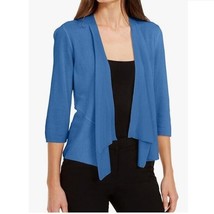 Alfani Womens Large Cobalt Sea Blue Open Front Cardigan Sweater NWT B26 - $32.33