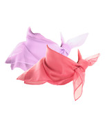 50s Style Sheer Chiffon Square Scarves Set w 1 Lilac and 1 Pink Scarf - ... - £14.90 GBP