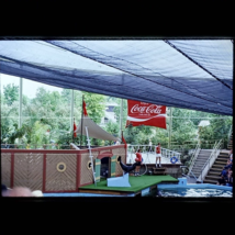 Seaworld type Show 1979 Seal Balancing near Coca Cola Sign Found Slide Photo - £10.54 GBP