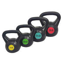 BalanceFrom Wide Grip Kettlebell Exercise Fitness Weight, Set of 4, Incl... - $242.99