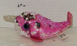 TY Beanie Baby Boos Teeny Tys Stackable Plush NELLY the Narwhal Sequin F... - $9.85