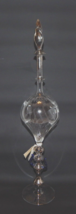 Murano Hand Blown Glass Swirl Bulb Decanter Clear Silver Mercury - $189.99