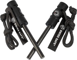 The Swiss Safe 5-In-1 Fire Starter With Compass, Paracord, And Whistle (... - £23.94 GBP