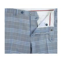 Mens Suit RENOIR English Plaid Window Pane Stretch Slim Fit Comfort 293-3 Blue image 5