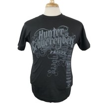 Hunter Scherenberg Racing T-Shirt Small S/S Crew Black Double Sided Dirt Track  - $17.99