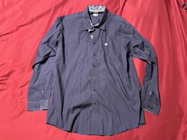 Cinch Men’s Western Button-Up Shirt Size XL Purple Long Sleeve Paisley Trim - $44.95
