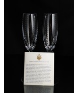 Faberge Bristol Clear Crystal Champagne Flutes NIB - £359.26 GBP