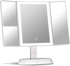 Fancii Trifold Makeup Mirror With Natural Led Lighting, Lighted Vanity Mirror - $46.92