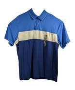 SHAQUILLE O&#39;NEAL XLG Polo Shirt Mens Sz 2XL Blue White Navy Horizontal S... - $34.67