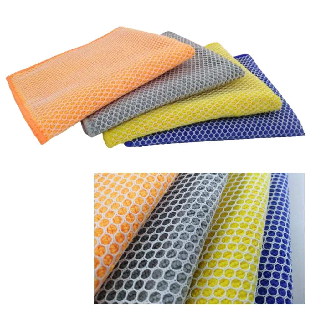 Fiber Thickened Cotton Dish washing Cloth Double-sided Mesh Towel Kitchen - £8.00 GBP+
