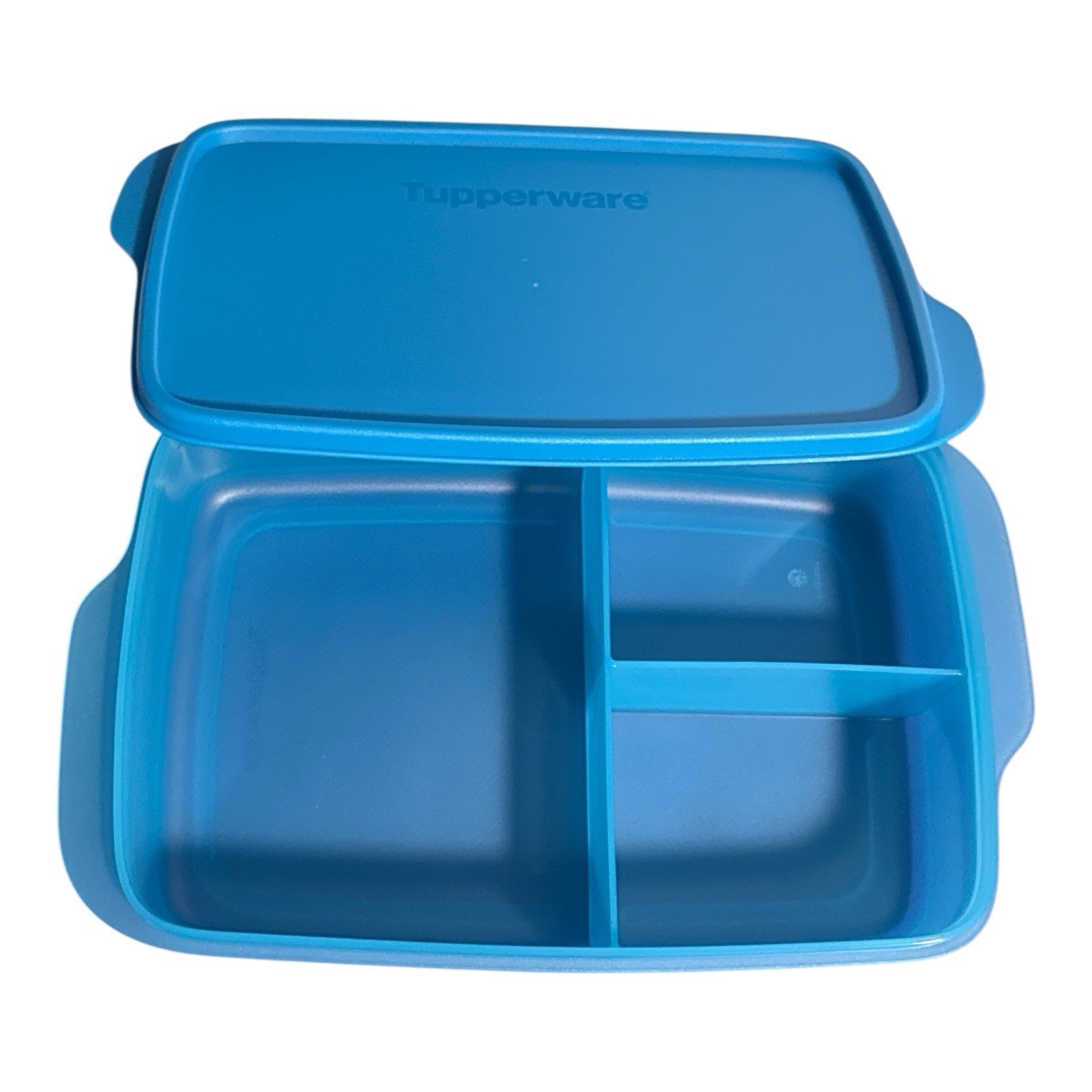 NEW! Tupperware Large Eco Lunch It Divided Container Meal Prep #7817  Blue - $14.70