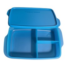 NEW! Tupperware Large Eco Lunch It Divided Container Meal Prep #7817  Blue - $14.70